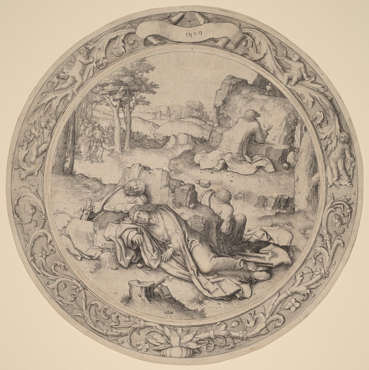 Christ in Gethsemane (Agony in the Garden) by Lucas van Leyden