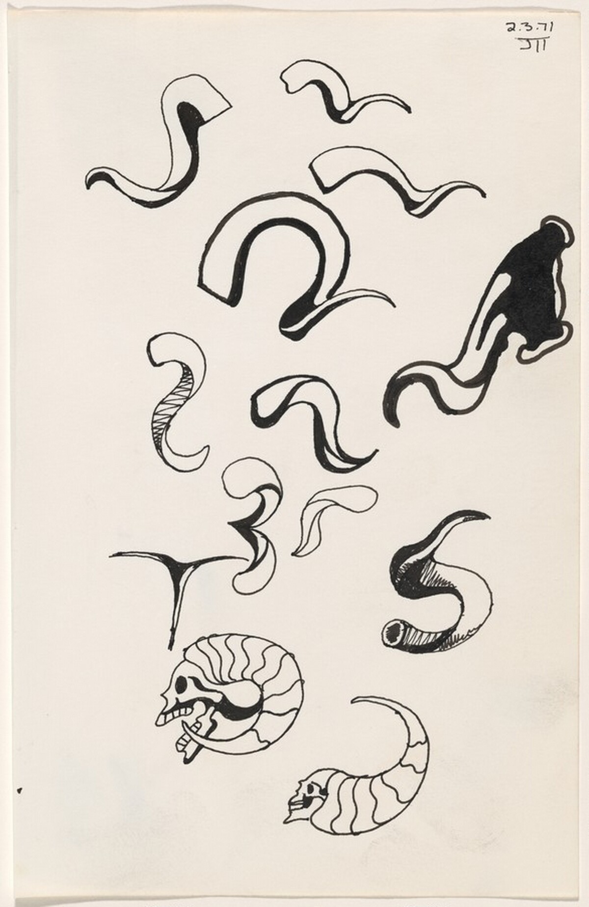 Untitled 2-3-71 [study for "tattoo" book] by James McCracken Jr.