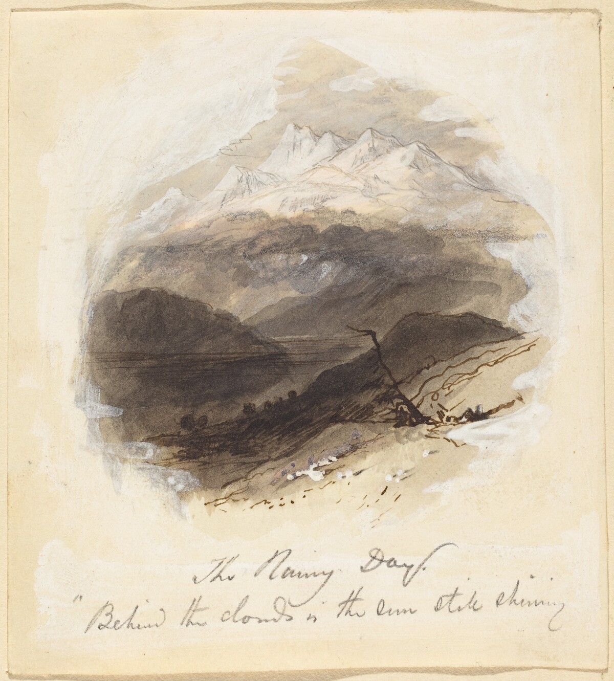 Illustration for Longfellow's "The Rainy Day" by Myles Birket Foster