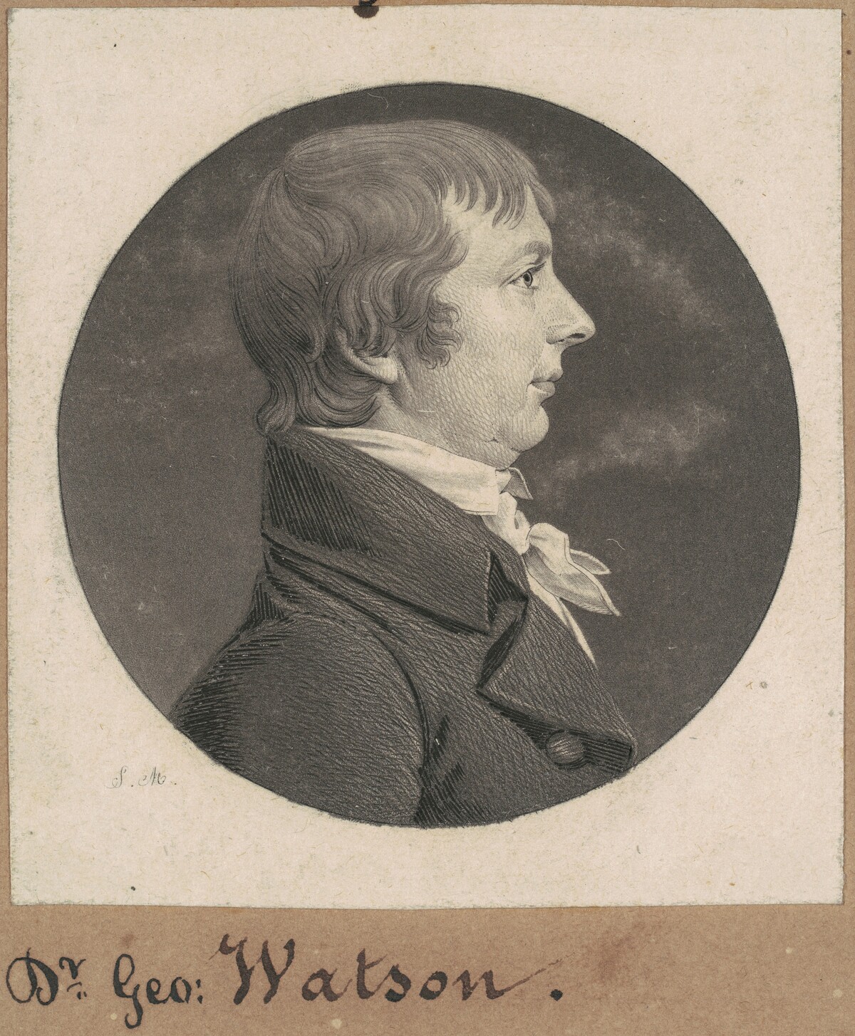 David Watson by Charles B. J. Févret de Saint-Mémin