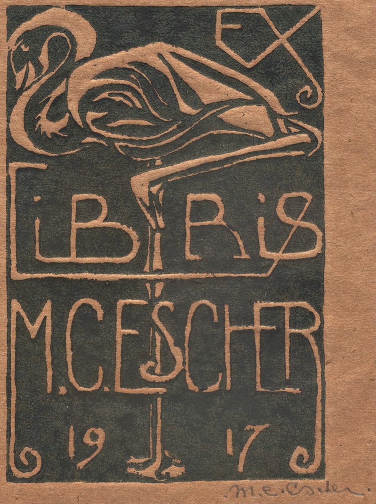 Bookplate M.C. Escher by M.C. Escher