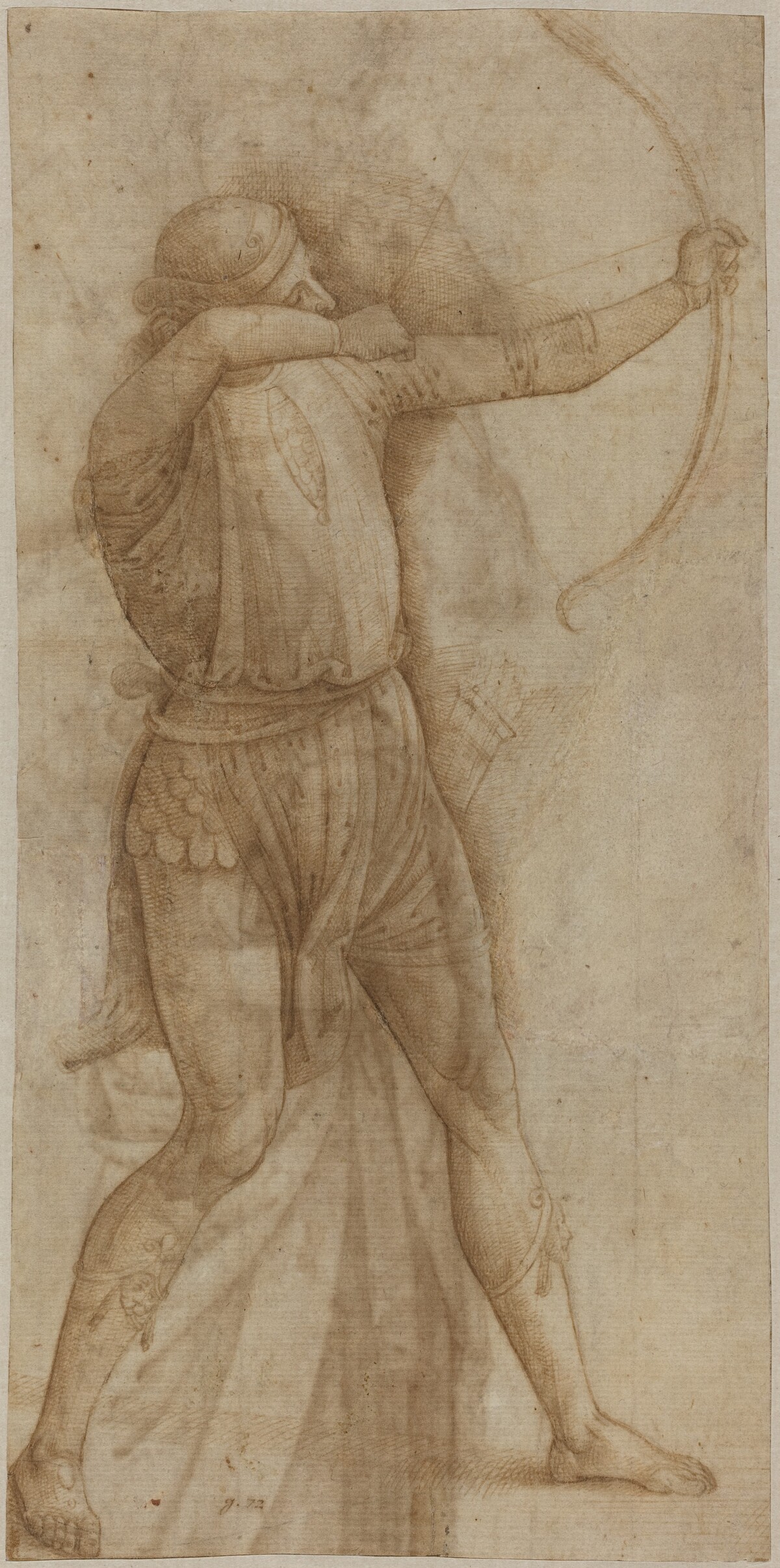 Figure of an Archer [recto] by Style of Pietro Perugino