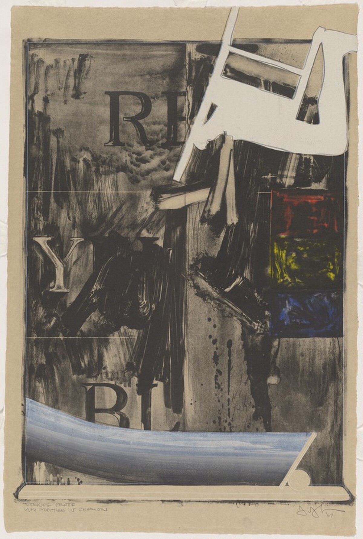 Watchman [working proof] by Jasper Johns