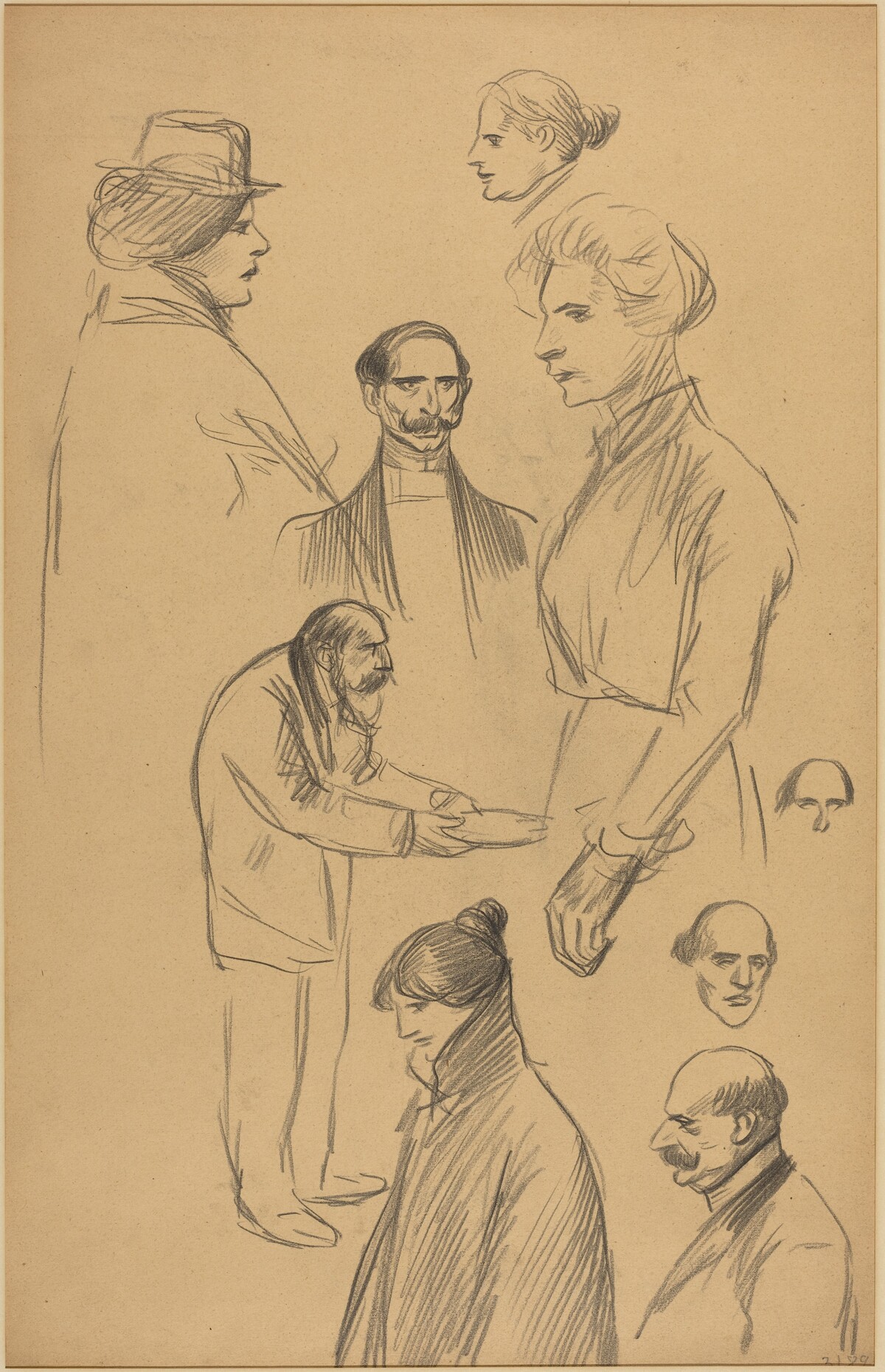 Figure Studies [verso] by Théophile Alexandre Steinlen