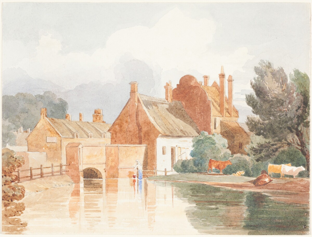 On the Bure, near Aylsham, Norfolk by Attributed to James Bulwer
