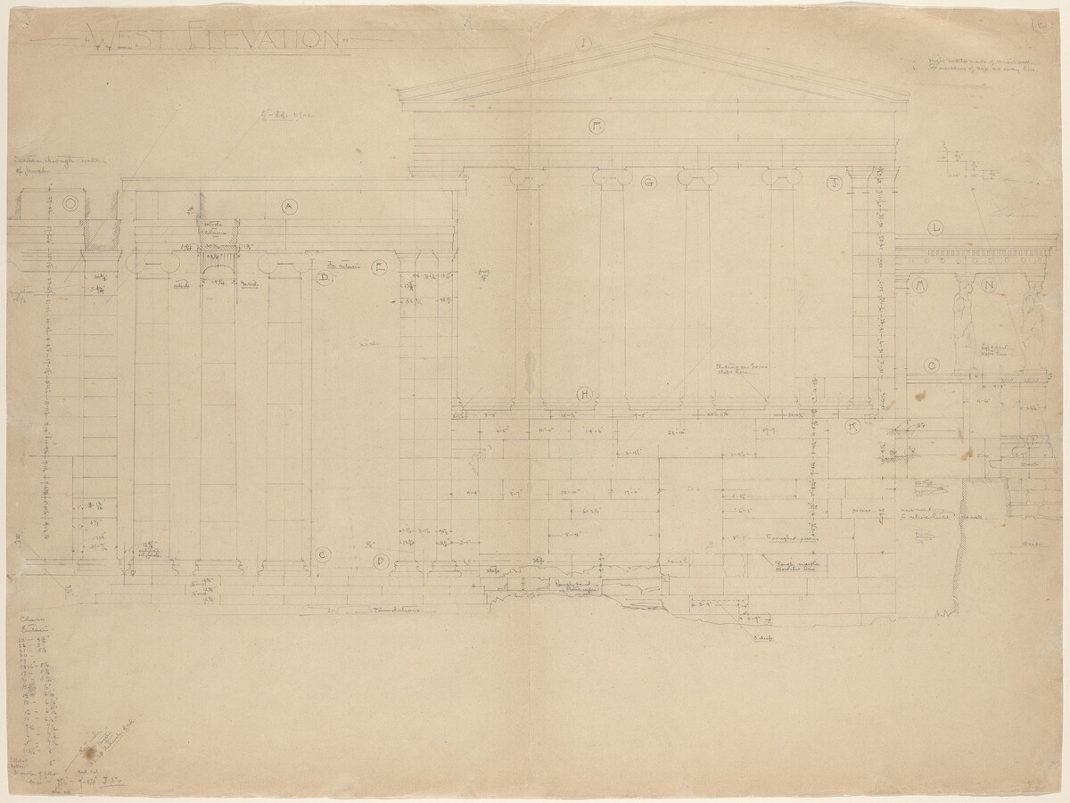 The Erectheum, West Elevation [left half] by John Russell Pope