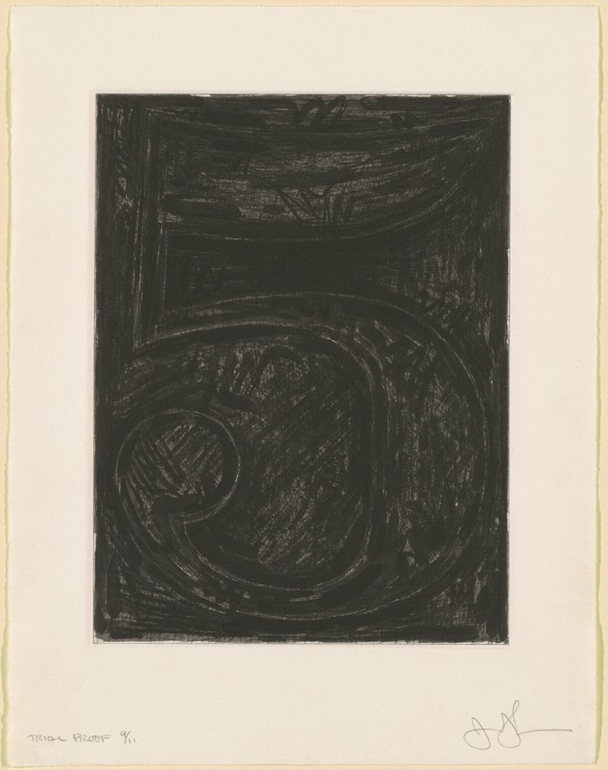Figure 5 [trial proof 9] by Jasper Johns