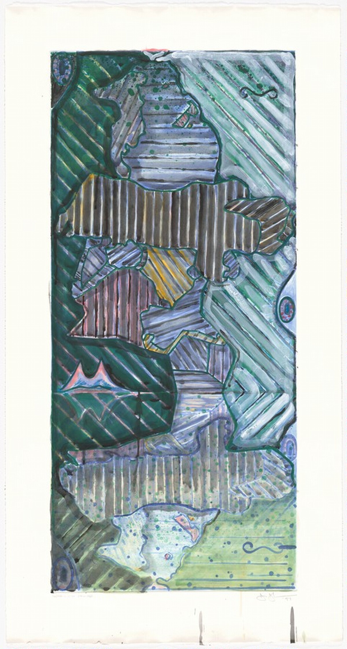 Green Angel 2 [working proof] by Jasper Johns