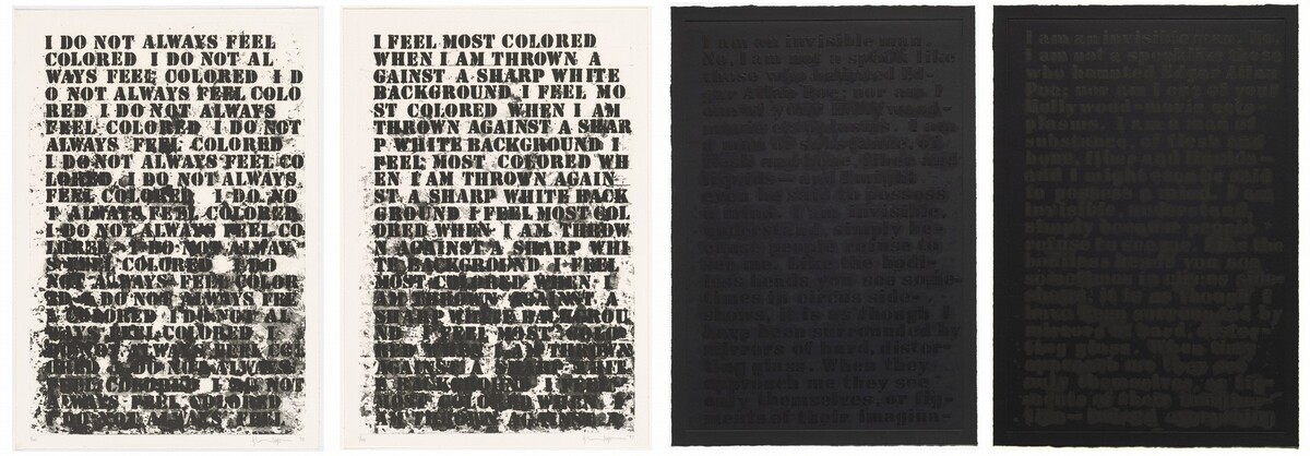 Untitled: (Four Etchings A-D) by Glenn Ligon