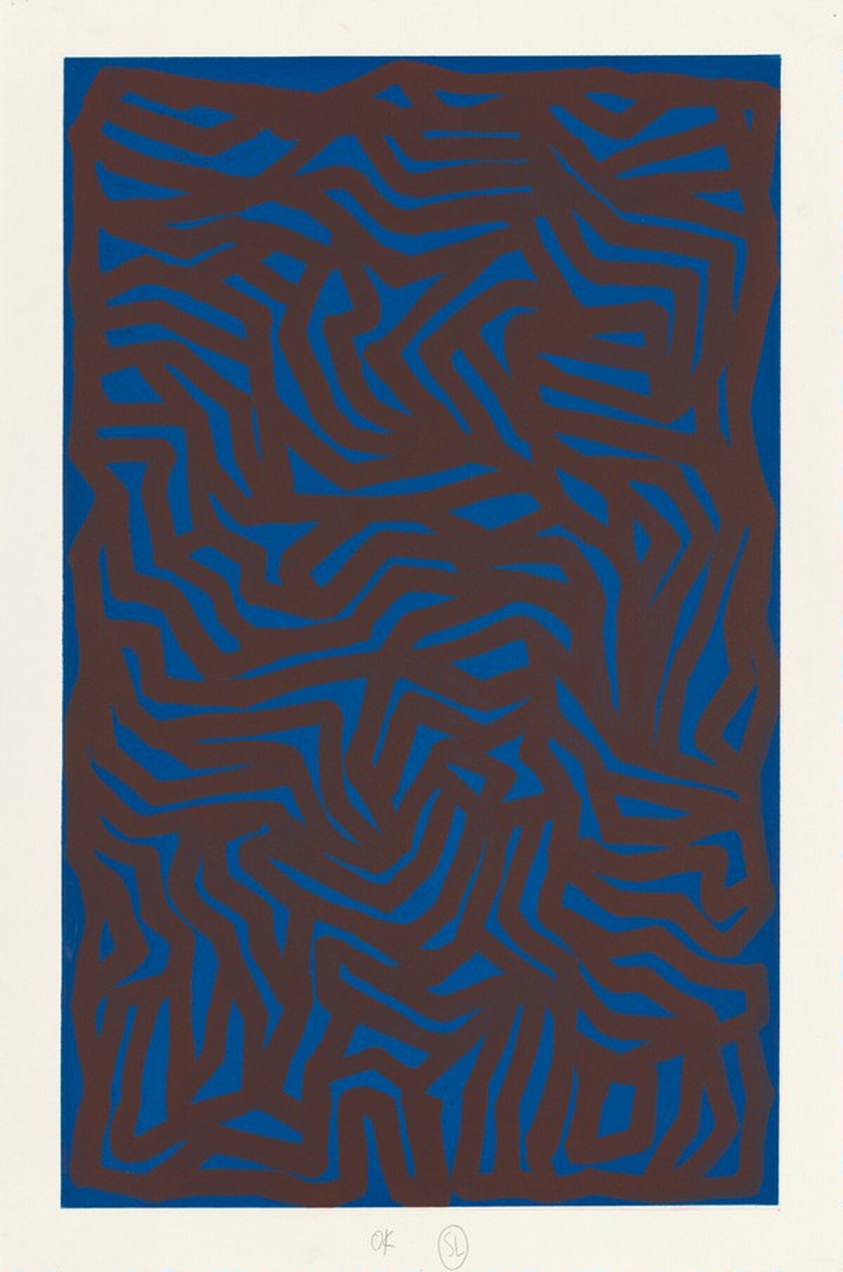 Loops & Curves Blue/Red by Sol LeWitt