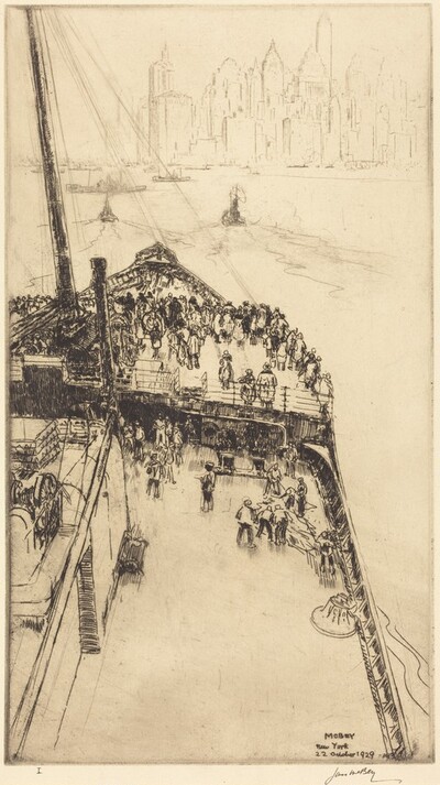 Approaching New York, No.2 (Upright Plate)