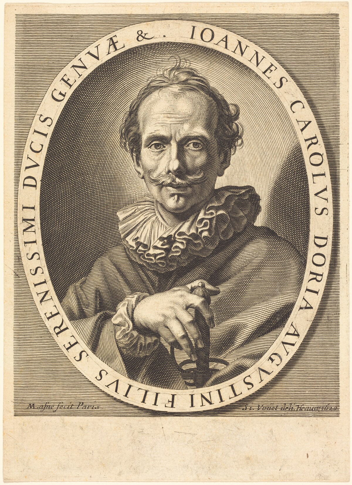 Jean Charles Doria by Michel Lasne after Simon Vouet