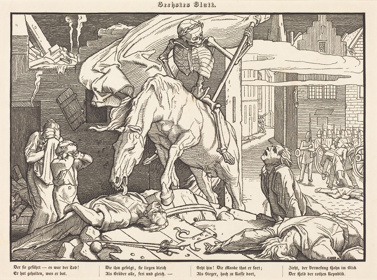 Auch ein Todtentanz VI by Alfred Rethel