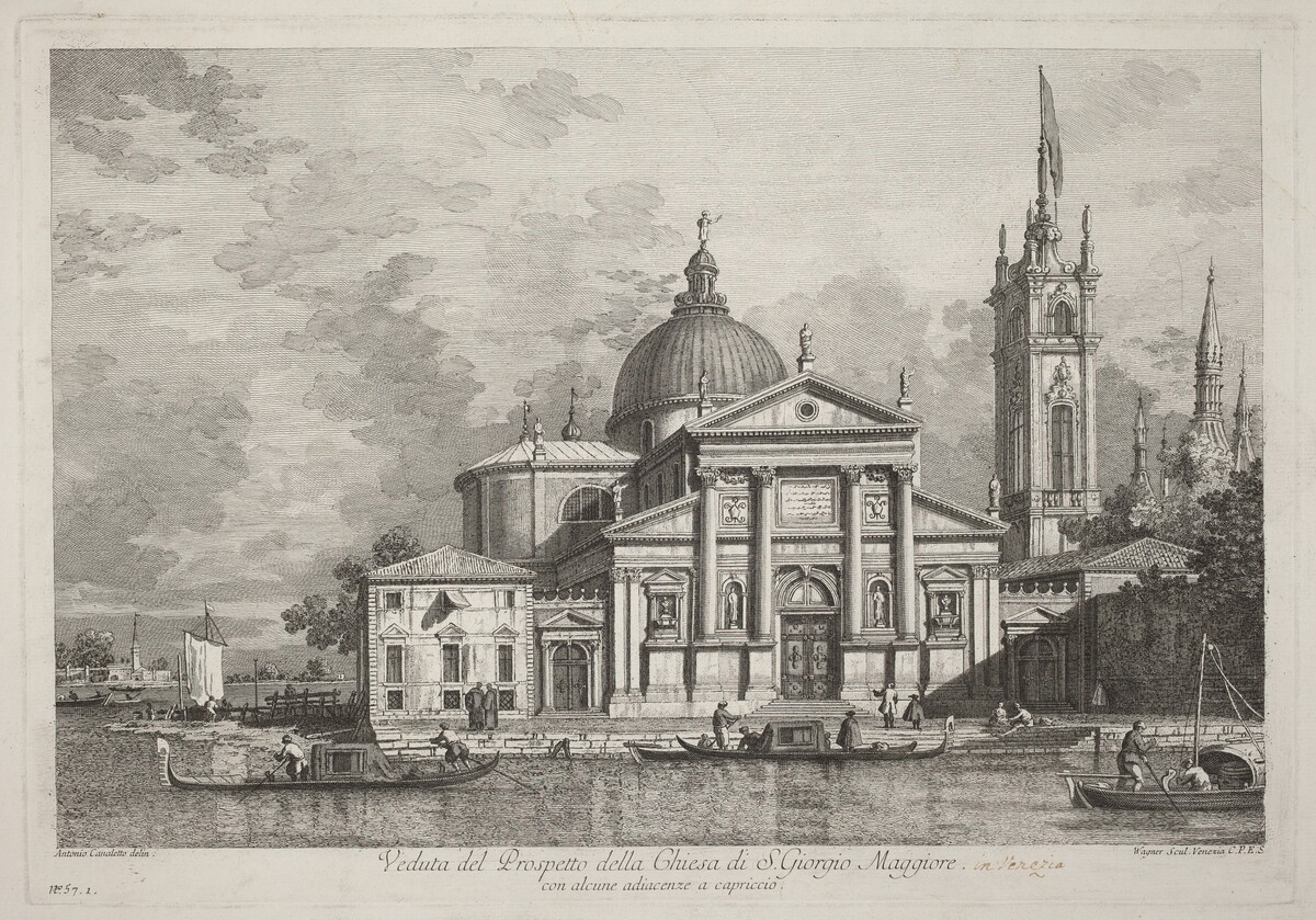 Veduta del Prospetto della Chiesa di S. Giorgio Maggiore by Joseph Wagner after Canaletto