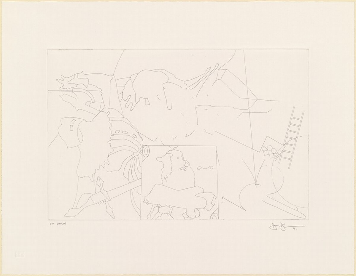 Untitled [state proof of 1st state] by Jasper Johns