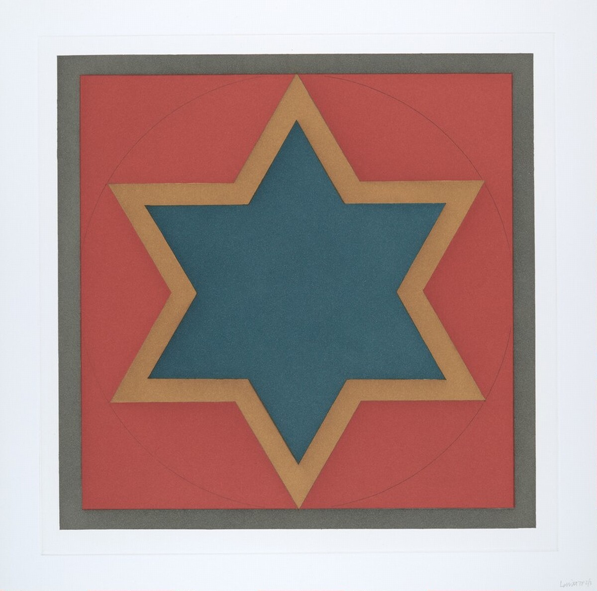 Stars-Blue Center: 6 point by Sol LeWitt