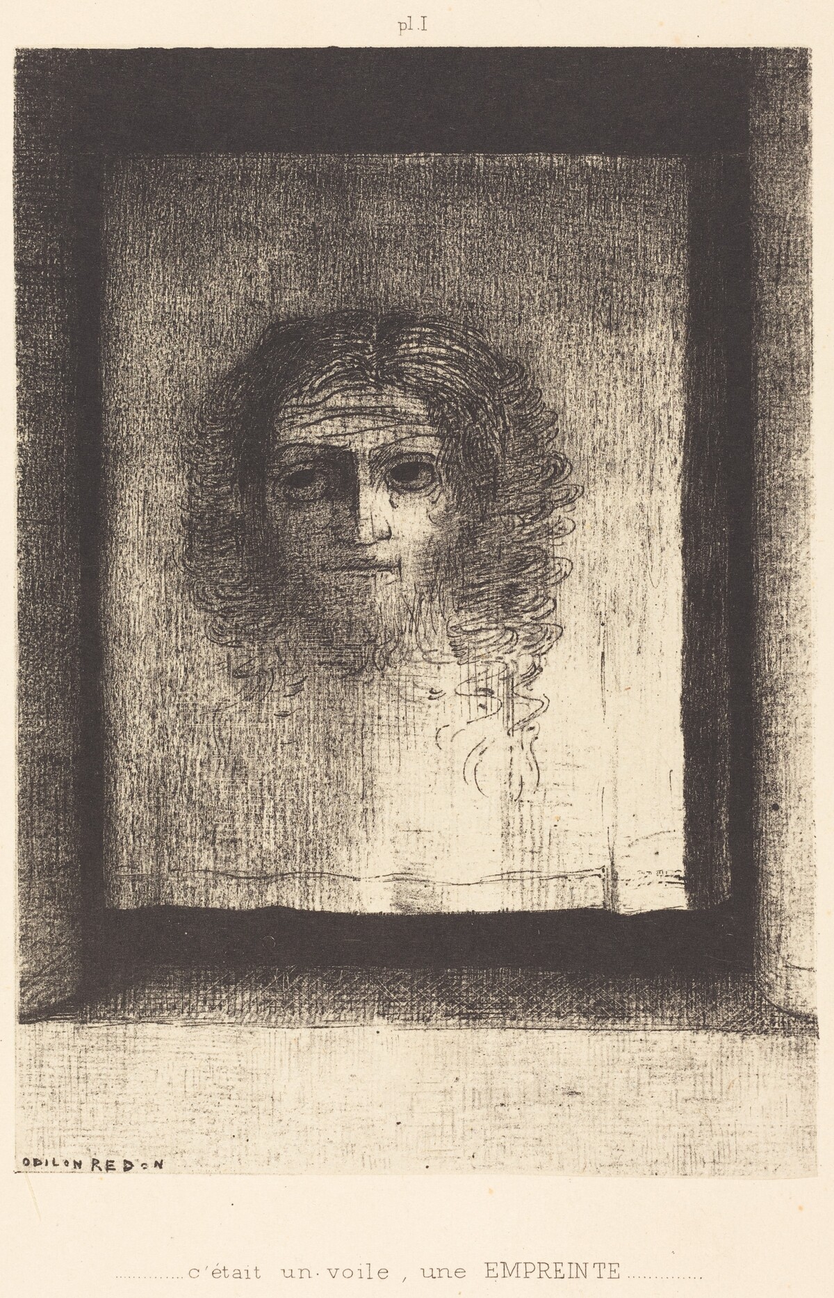 C'etait un voile, un empreinte (It was a veil, an imprint) by Odilon Redon