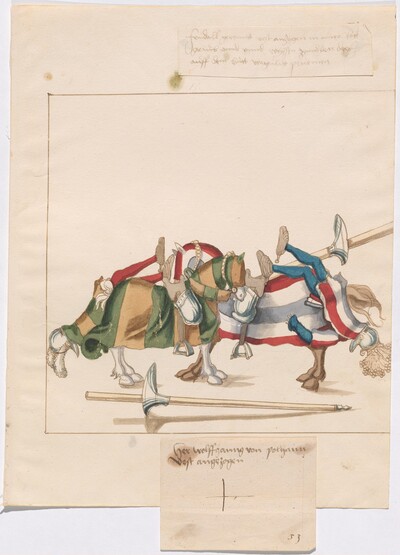Mock Joust of War with Fixed Shields