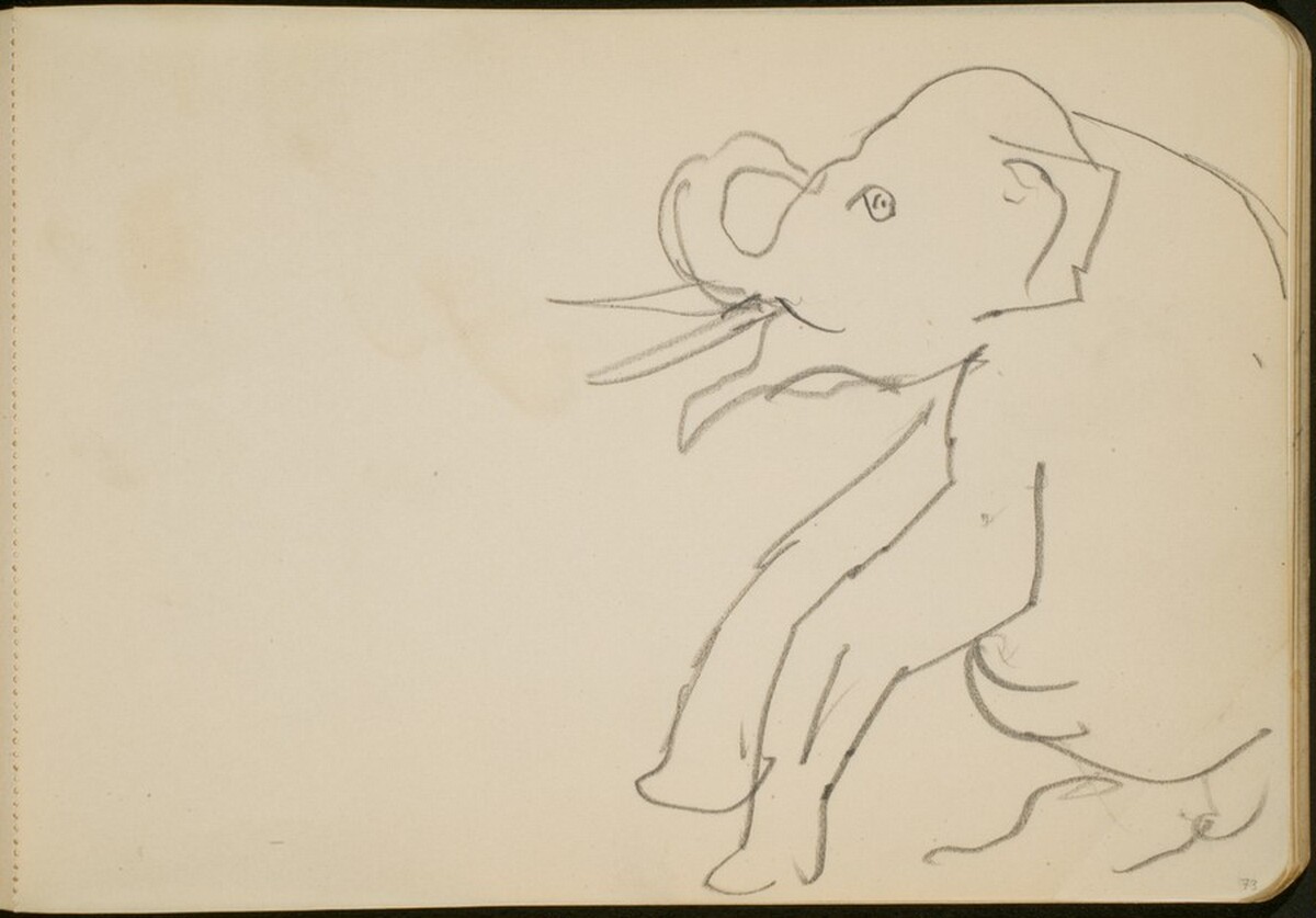 Sitzender Elefant (Seated Elephant) [p. 73] by Max Beckmann