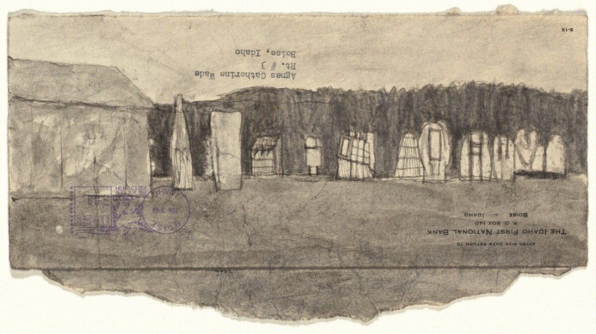 Untitled (Totem Landscape) by James Castle