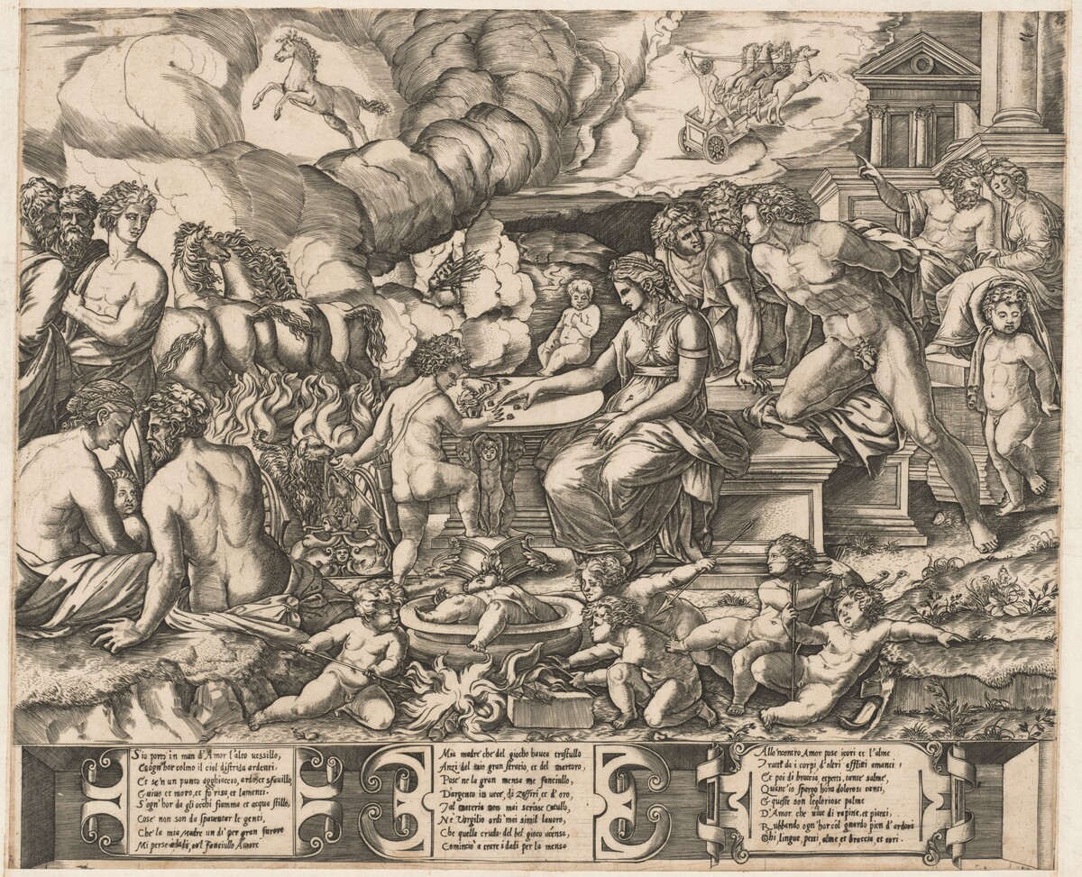 Allegory of Love by School of Marcantonio Raimondi, after Baccio Bandinelli(?)