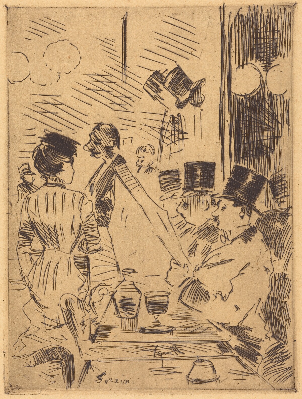 Le café de la Nouvelle Athènes (The Cafe of the New Athens) by Jean-Louis Forain