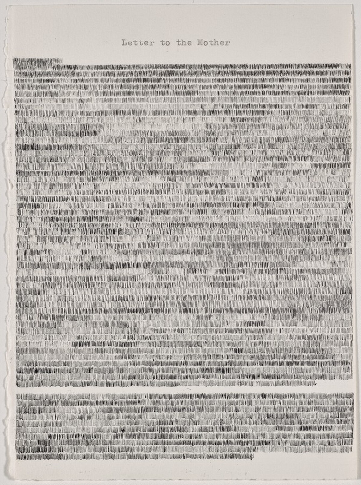 Letter to the Mother [left] by Elena del Rivero