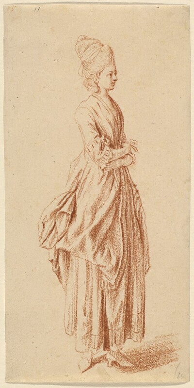 A Standing Lady in a Day Dress