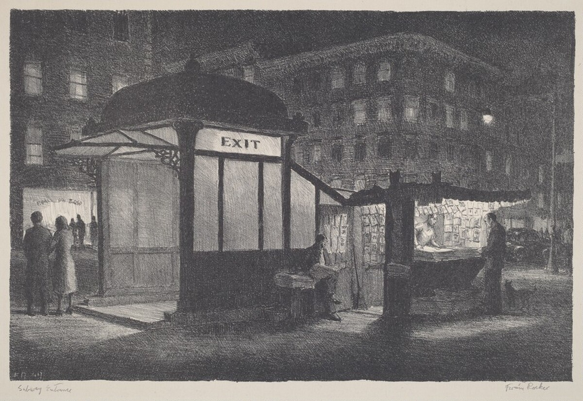 Subway Entrance by Fermin Rocker