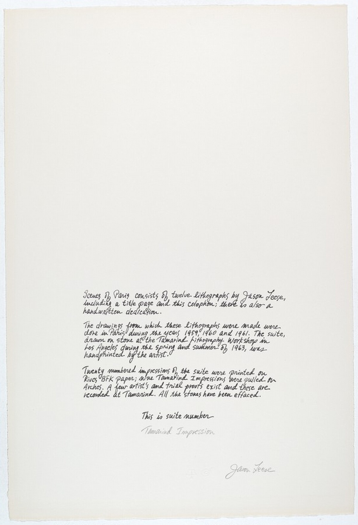 Colophon by Jason Leese
