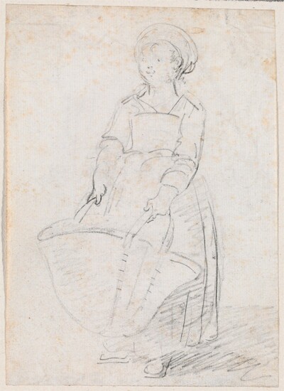 Little Girl with a Large Basket