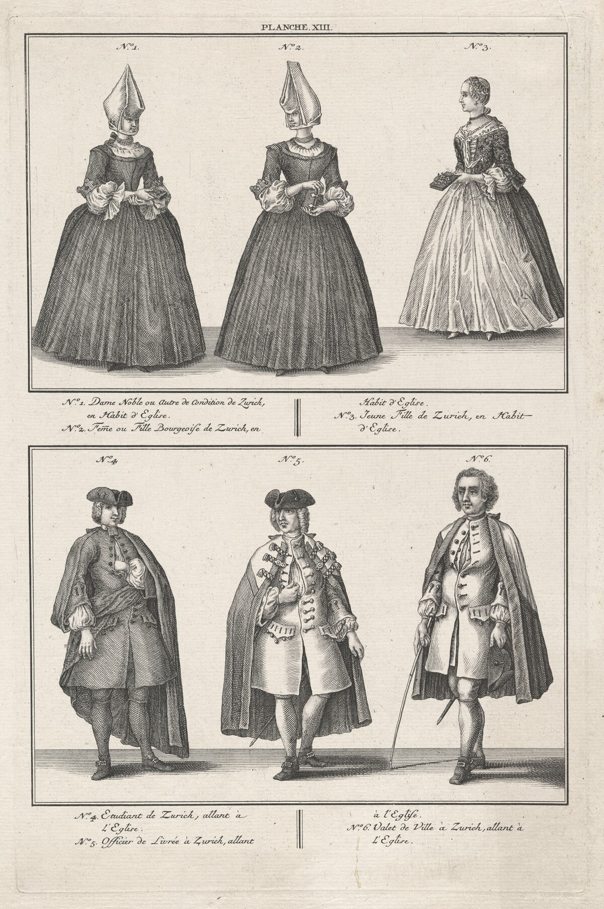 Costumes of Churchgoers of the Reformed Church by David Herrliberger