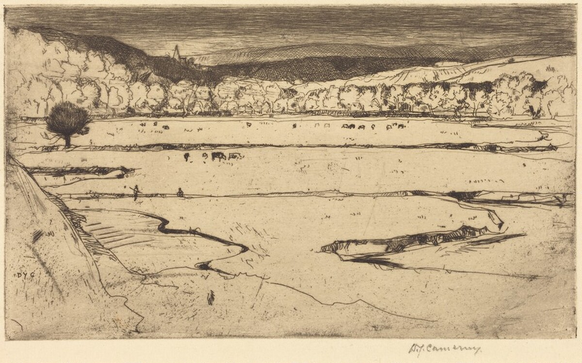 The Windings of the Wye, near Bakewell by David Young Cameron