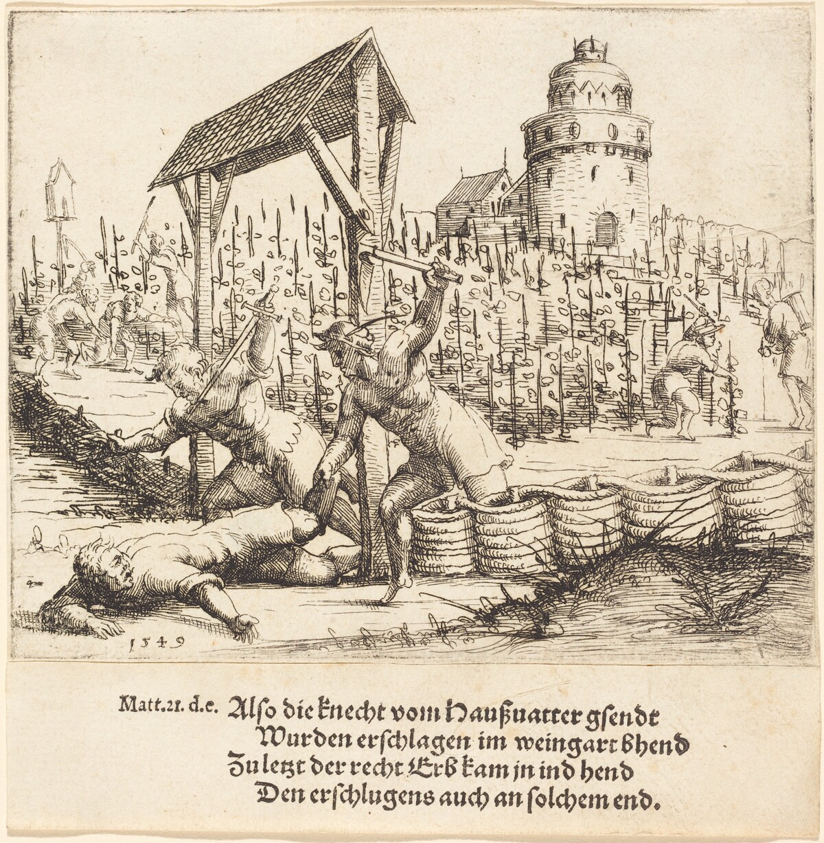 The Parable of the Wicked Husbandmen by Augustin Hirschvogel