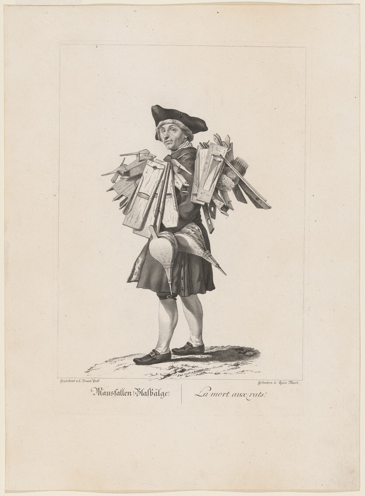 Mausfallen! Blasbälge! (Death to Mice) by Quirin Mark, after Johann Christian Brand