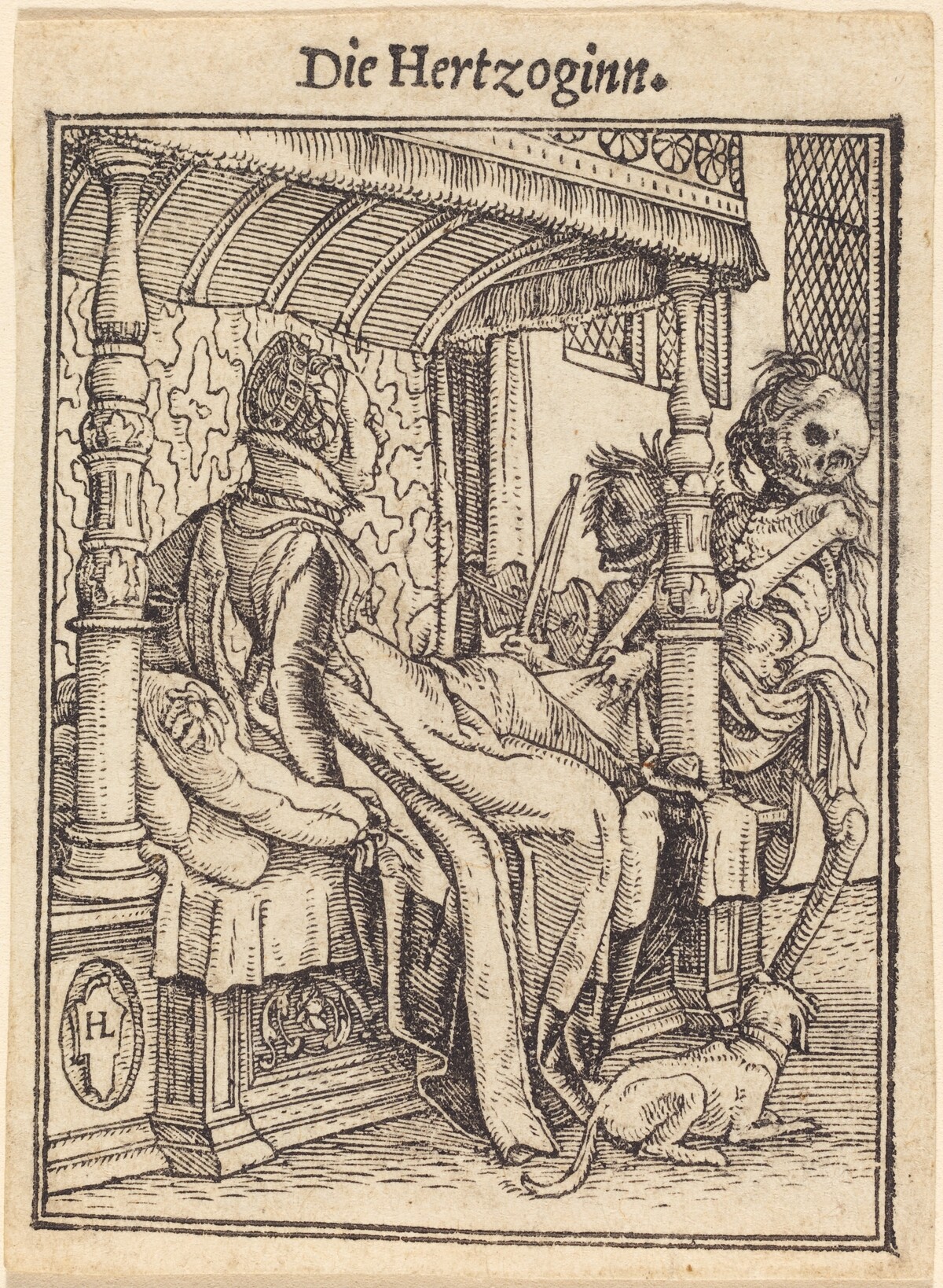 Die Hertzoginn (The Duchess) by Hans Lützelburger after Hans Holbein the Younger