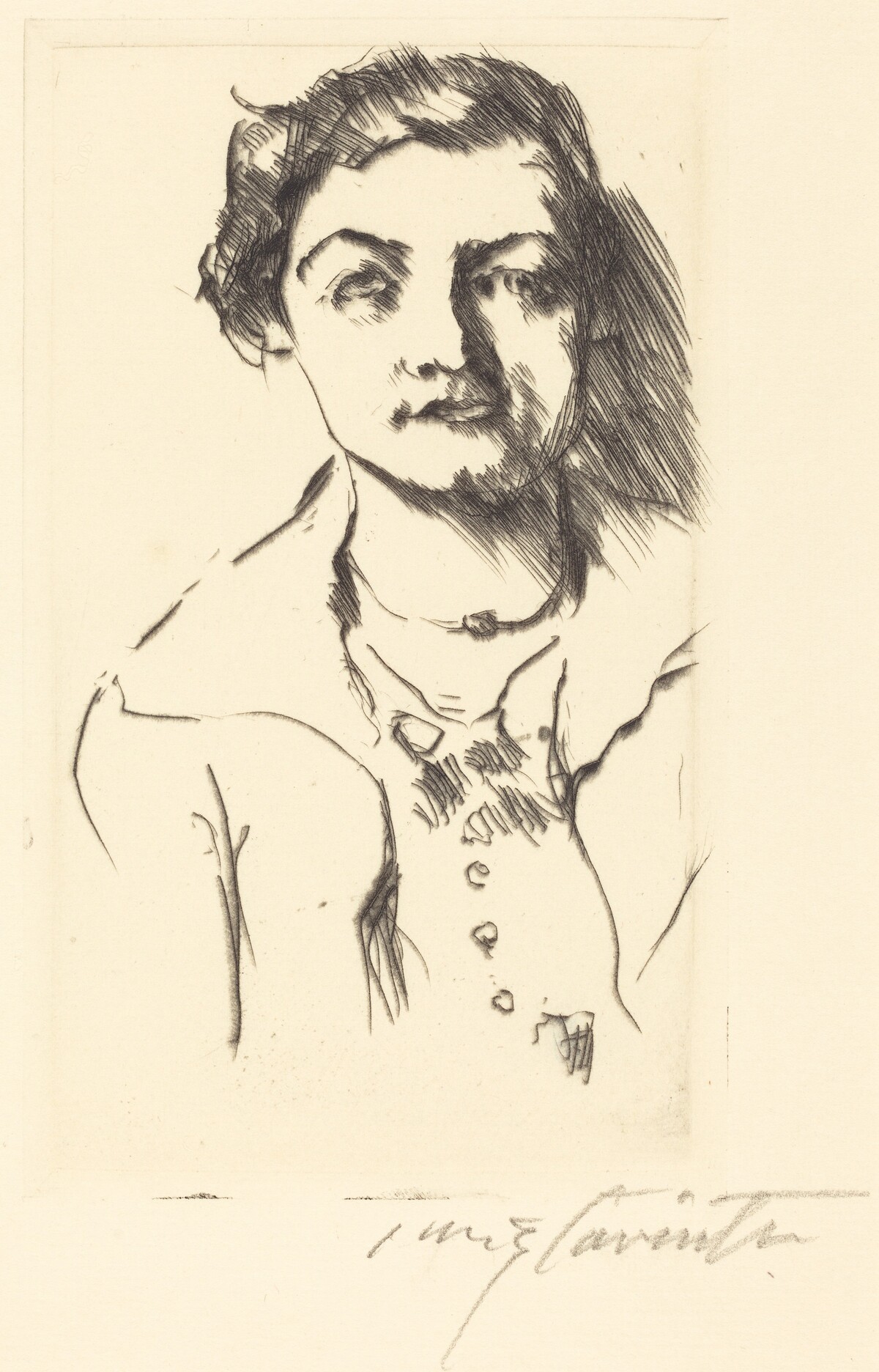 Bildnis einer Jungen Dame—Anneliese Halbe (Portrait of a Young Woman—Anneliese Halbe) by Lovis Corinth