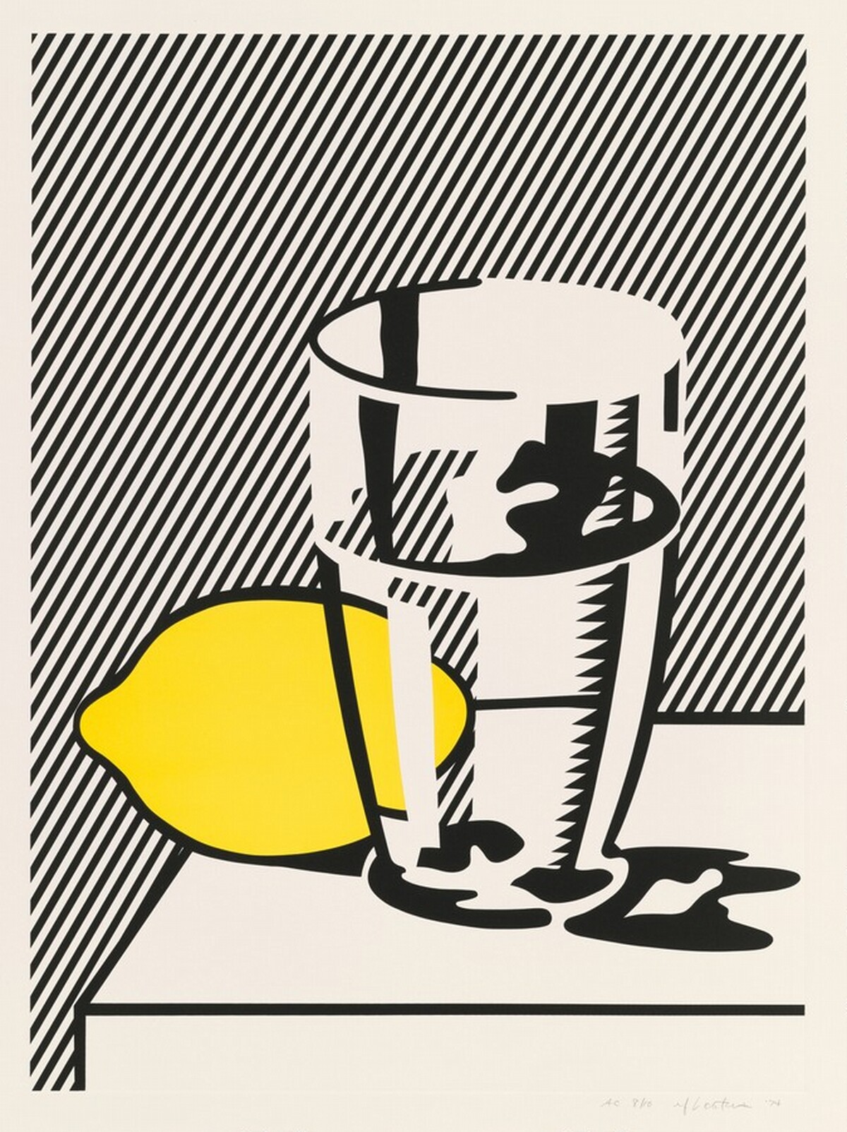 Untitled (Still Life with Lemon and Glass) by Roy Lichtenstein