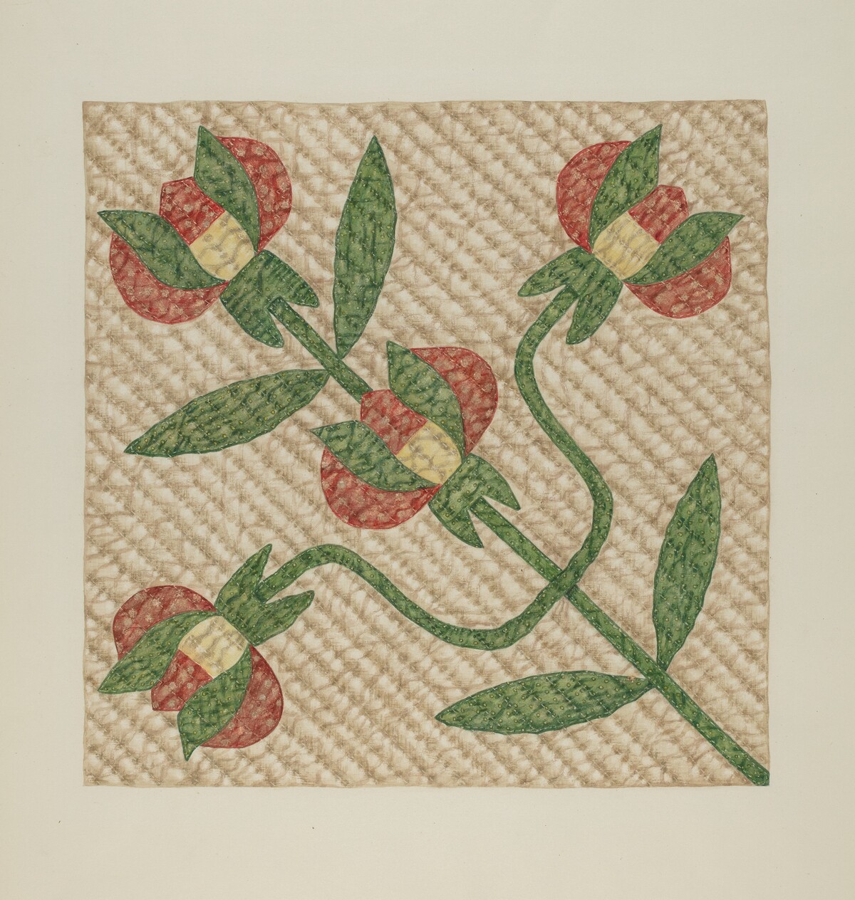 Tulip Pattern Quilt by Fred Hassebrock