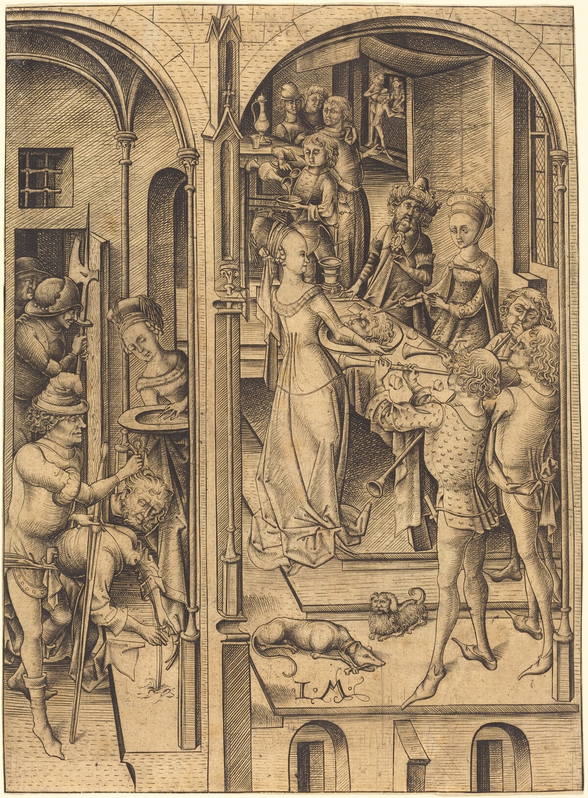 Beheading of Saint John the Baptist by Israhel van Meckenem