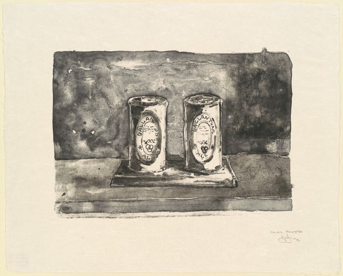 Ale Cans [trial proof] by Jasper Johns