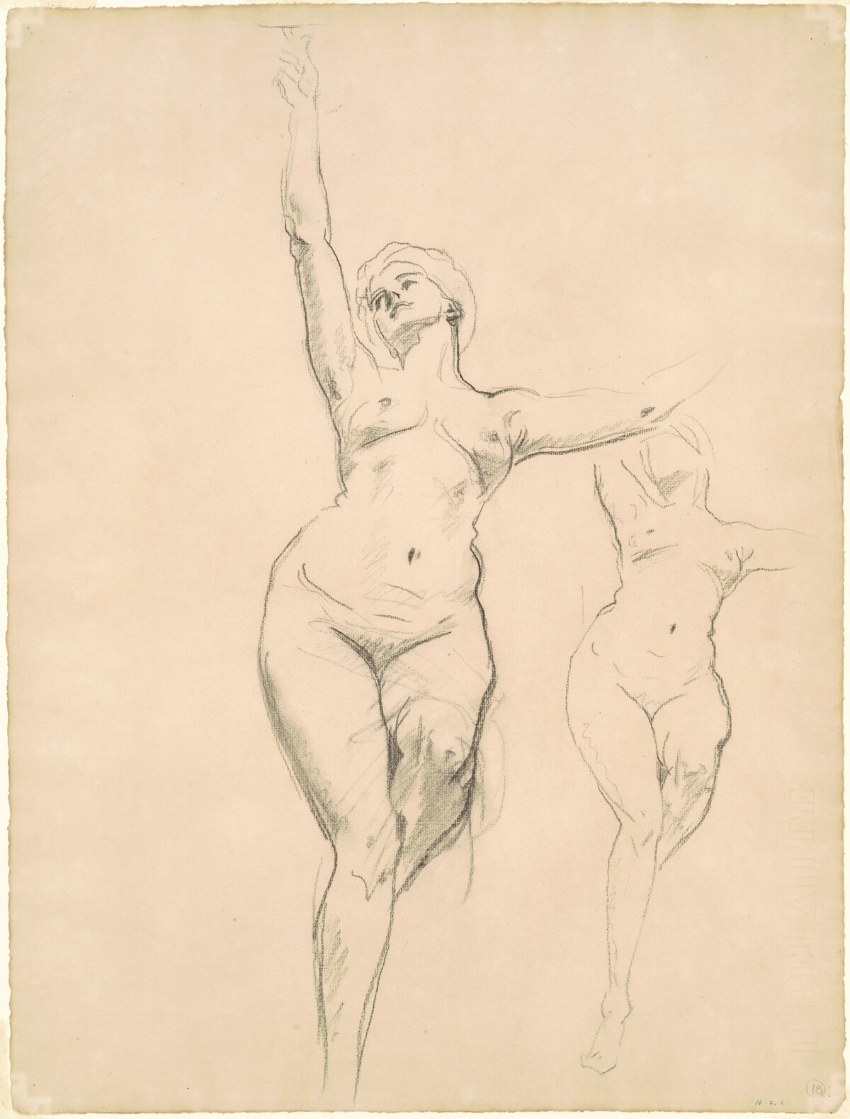Studies of Victory for "Death and Victory" by John Singer Sargent