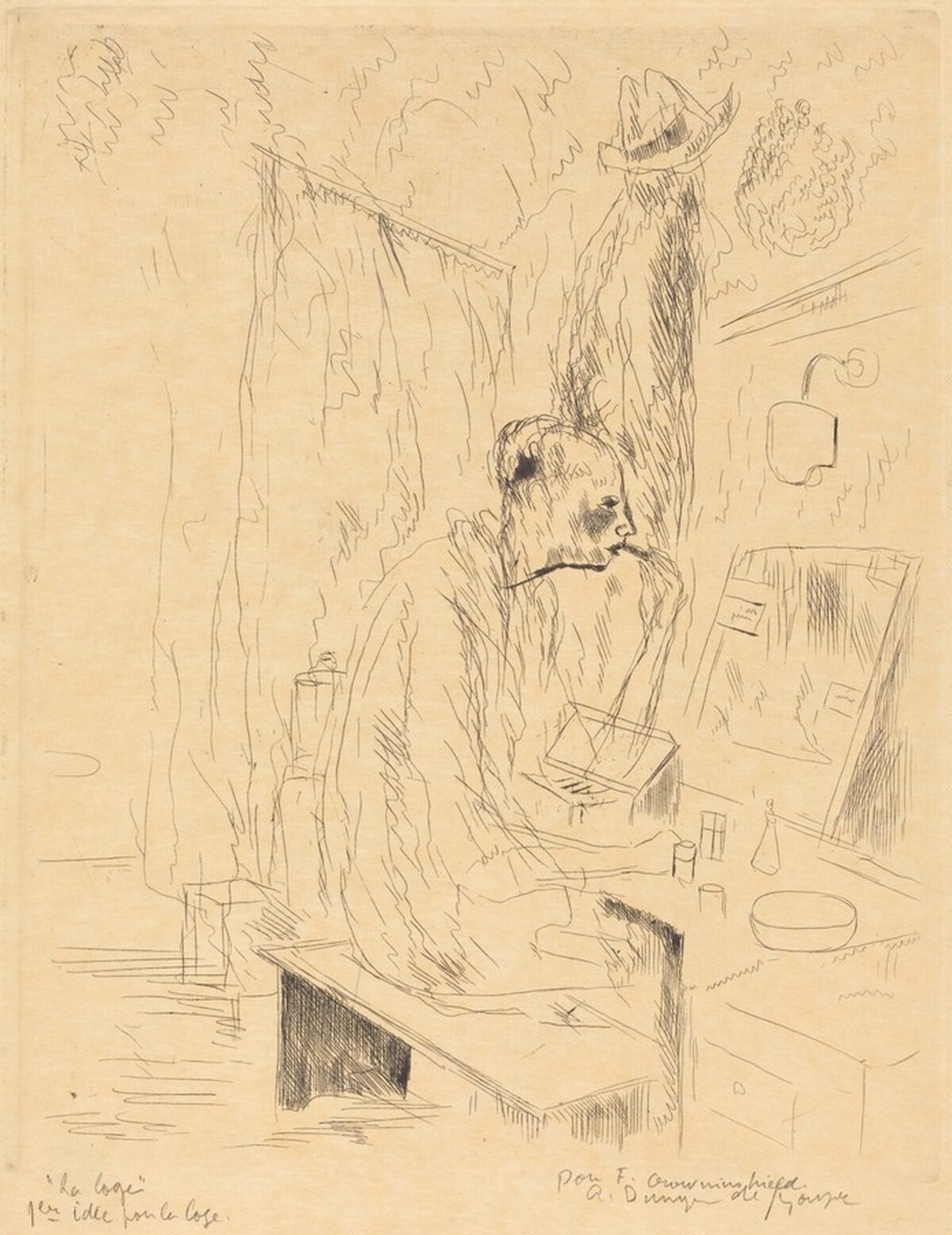 The Make-Up Table (Large Plate) by André Dunoyer de Segonzac