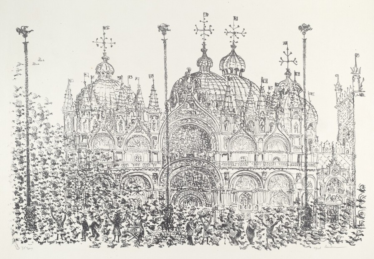 St. Mark's, Venice by Alfred Bendiner