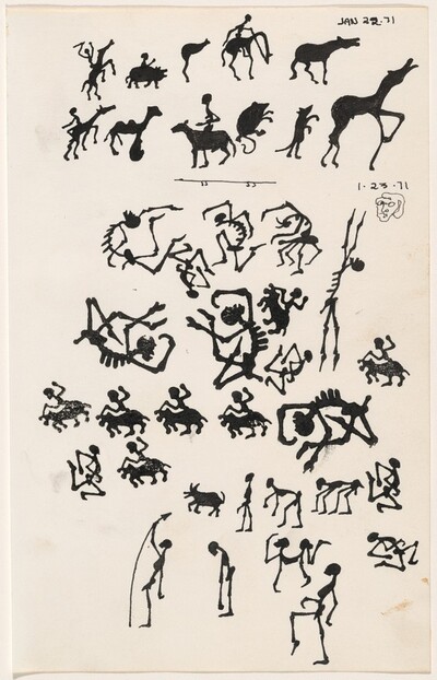 Untitled Jan 22, 71 [study for "tattoo" book]