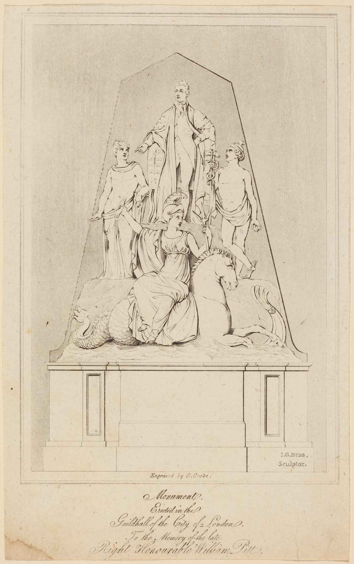 Monument to William Pitt by George Cooke after James George Bubb