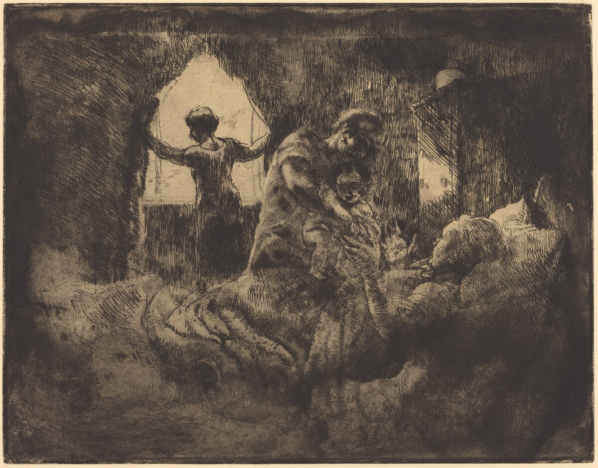 Greeting Grandmother (Le Bonjour à la Grand-mère) by Albert Besnard
