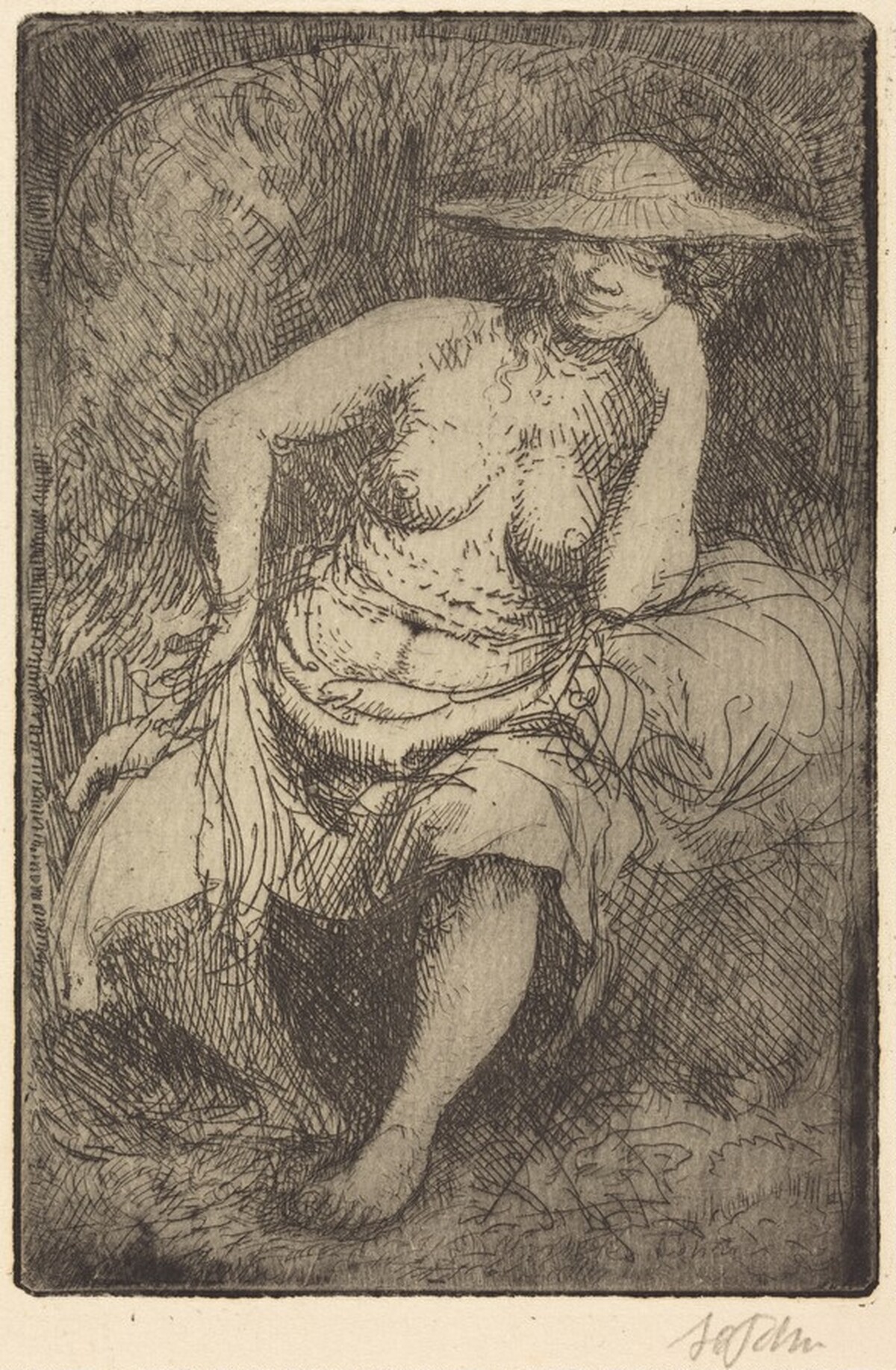 The Woman in the Arbour by Augustus John