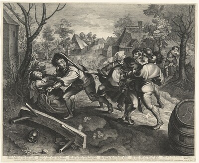 Peasants Fighting over a Game of Cards