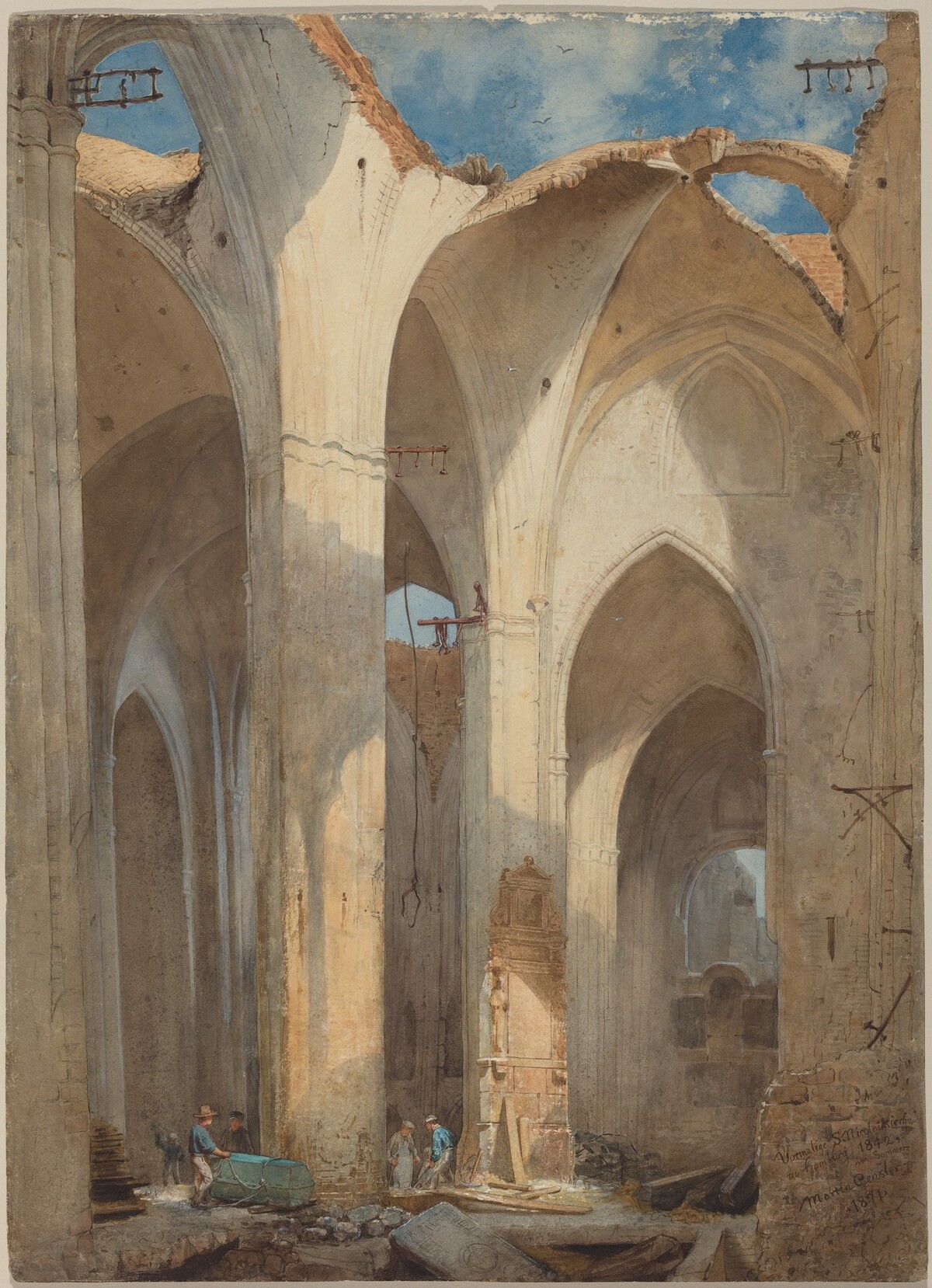 The Ruins of Saint Nicolai Church in Hamburg by Martin Gensler